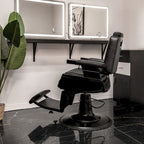 SHERMAN Heavy Duty Barber Chair Reclining Barbershop Styling Chair, Black