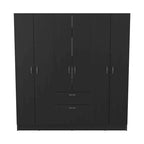 Mitu Six Doors Armoire, Seven Interior Shelves, One Drawer, Hanging Rod - N/A
