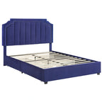 Furniture of America Chapla Art Deco Upholstered 4-drawer Platform Storage Bed