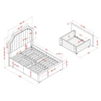 Furniture of America Chapla Art Deco Upholstered 4-drawer Platform Storage Bed