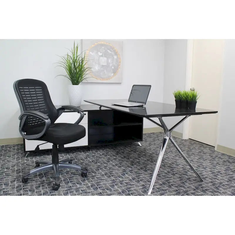 Boss Ribbed High Back Mesh Chair