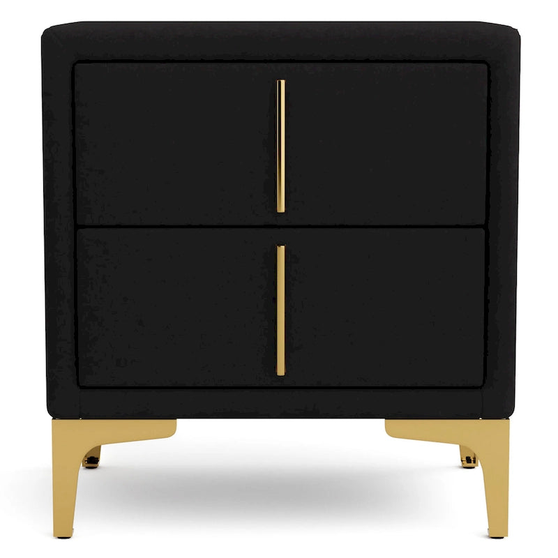 Glim Glam Fabric 2-Drawer Nightstand by Furniture of America