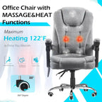 AECOJOY Ergonomic Office Chair with 7 Points Vibrating Massage&Heat Functions