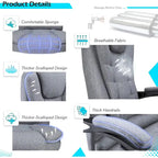 AECOJOY Ergonomic Office Chair with 7 Points Vibrating Massage&Heat Functions