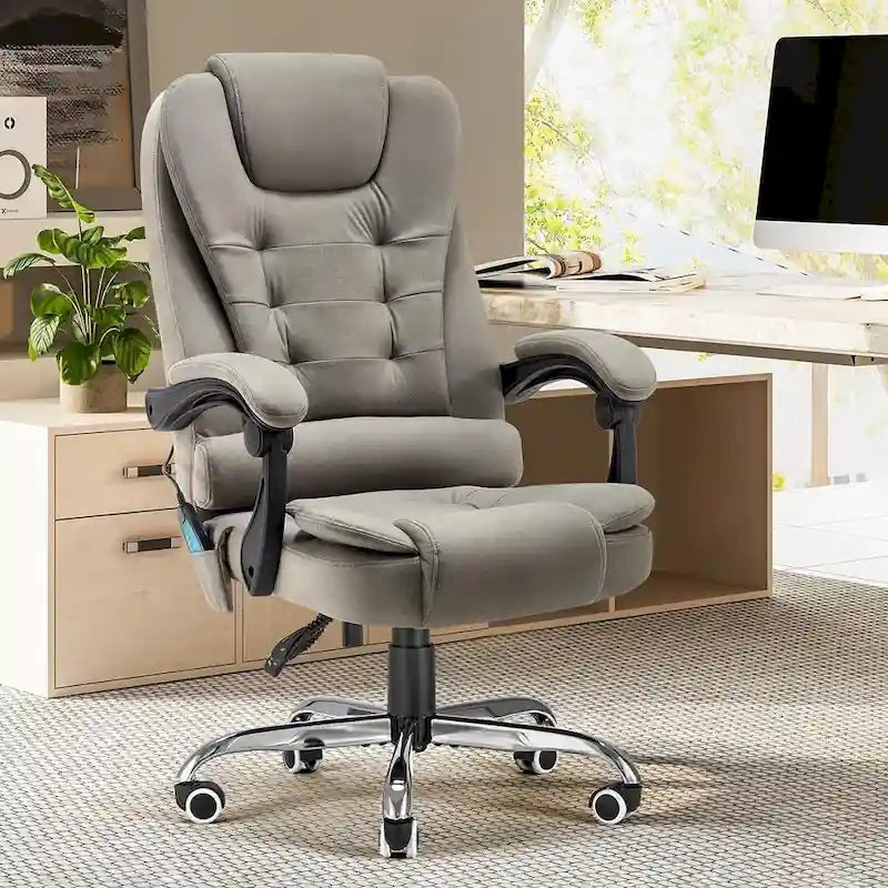 AECOJOY Ergonomic Office Chair with 7 Points Vibrating Massage&Heat Functions