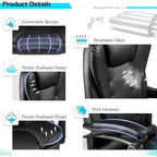 AECOJOY Ergonomic Office Chair with 7 Points Vibrating Massage&Heat Functions