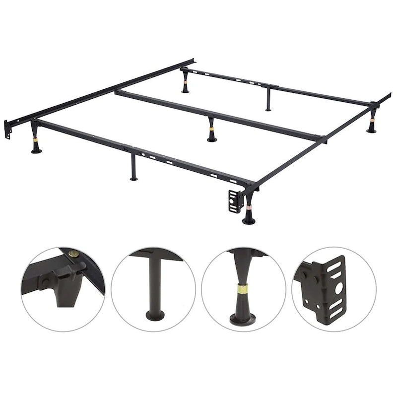 Twin/Full/Queen Metal Bed Frame (Glide Legs)