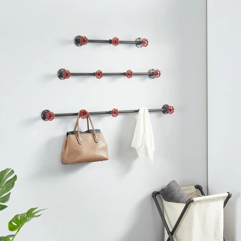 Cambria Industrial Sand Black Wall Coat Rack by Furniture of America