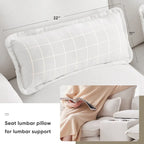 [VIDEO provided][New]123*55  Modern U-shaped Sofa with Console,Cupholders and USB Ports,6-seat Upholstered Symmetrical Indoor Fu