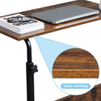 Height adjustable Chipboard & Steel Side Table with Baffle