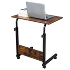 Height adjustable Chipboard & Steel Side Table with Baffle