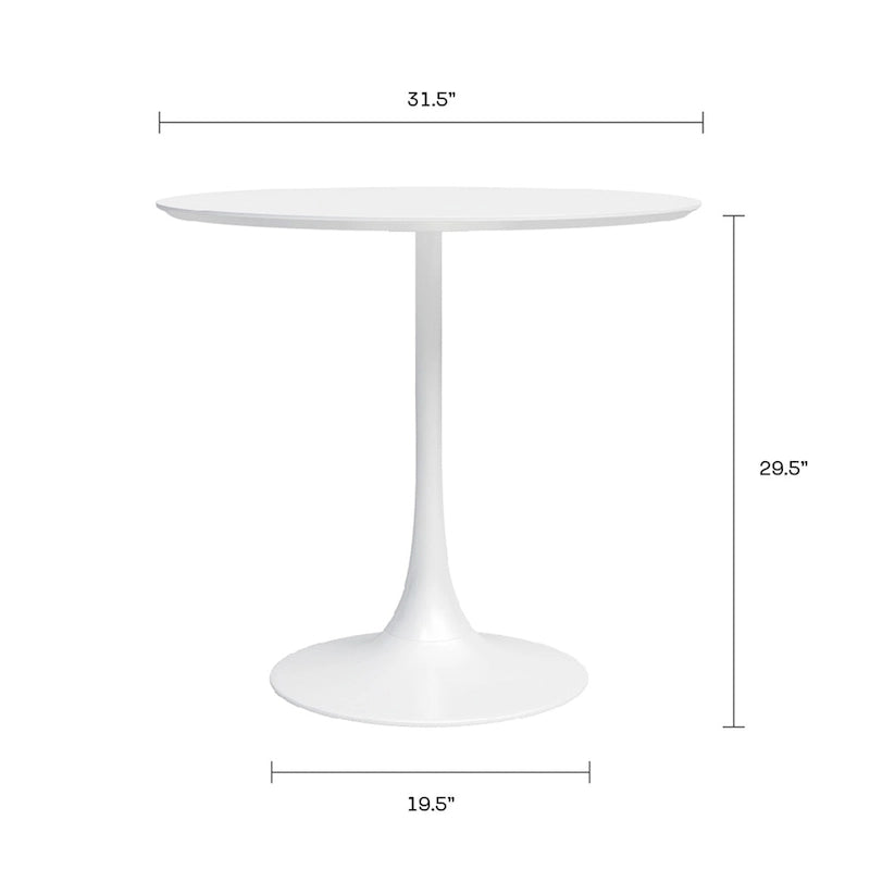 Jamesdar Kurv 31.5  Mid-Century Modern Cafe Table