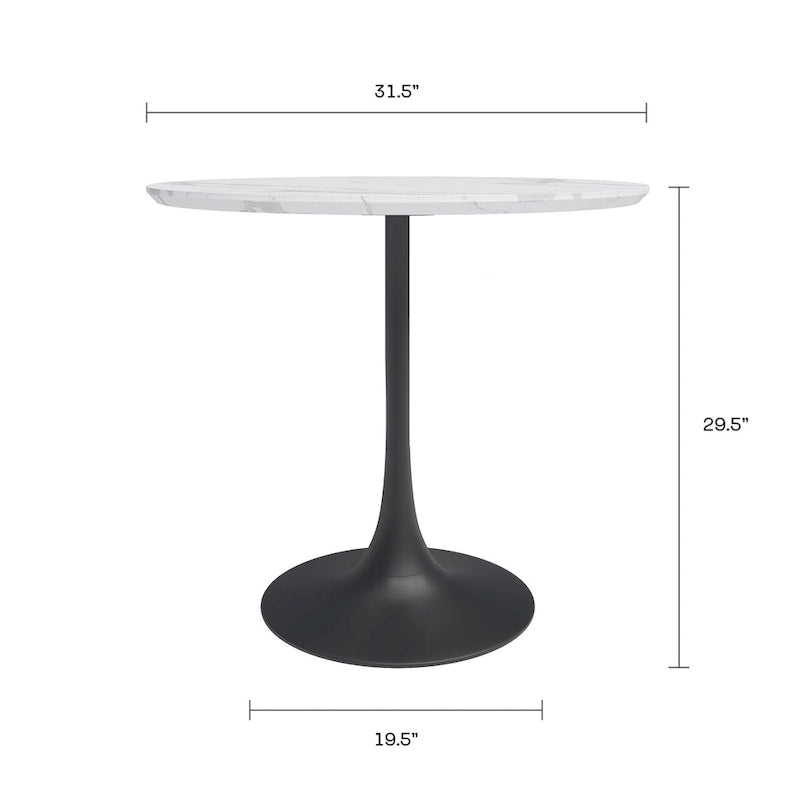 Jamesdar Kurv 31.5  Mid-Century Modern Cafe Table