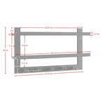 Danya B. 2-Tier Wall Shelf with 5 Hanging Hooks - Entryway or Bathroom