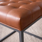 SEI Furniture Healy Saddle Brown Mini Ottoman