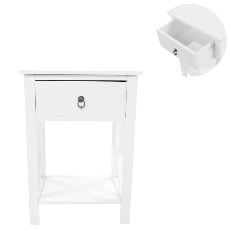 Copper Grove Vore Wood X-base 1-drawer Storage Nightstand