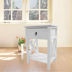 Copper Grove Vore Wood X-base 1-drawer Storage Nightstand