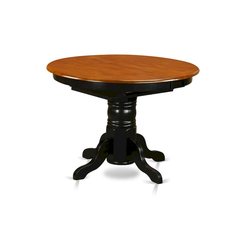 East West Furniture Dining Table Set- an Oval Kitchen Table and Kitchen Chairs, 42x60 Inch, Black & Cherry(Pieces Options)