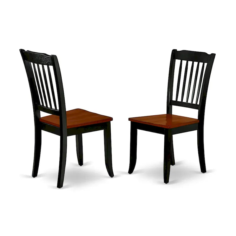 East West Furniture Dining Table Set- an Oval Kitchen Table and Kitchen Chairs, 42x60 Inch, Black & Cherry(Pieces Options)
