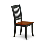 East West Furniture Dining Table Set- an Oval Kitchen Table and Kitchen Chairs, 42x60 Inch, Black & Cherry(Pieces Options)
