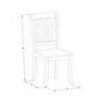 East West Furniture Dining Table Set- an Oval Kitchen Table and Kitchen Chairs, 42x60 Inch, Black & Cherry(Pieces Options)