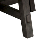 Modern Farmhouse Dusty Charcoal Distressed Splay Leg Round Cocktail Table