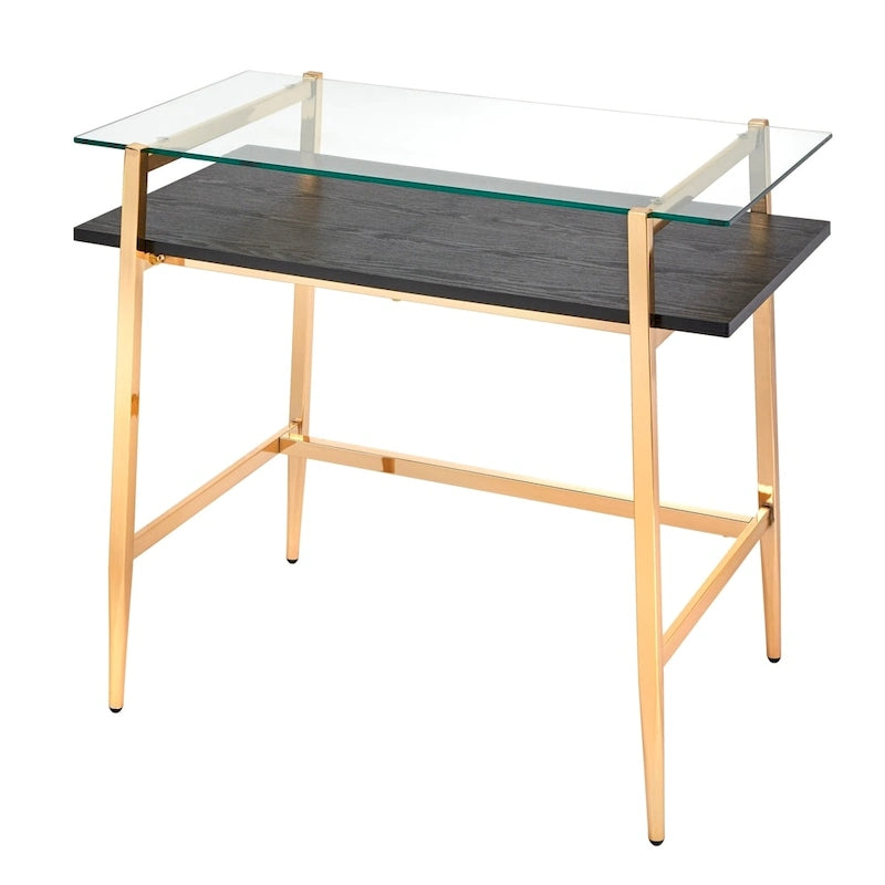 Lifestorey Thayer Mid-Century Glass Desk