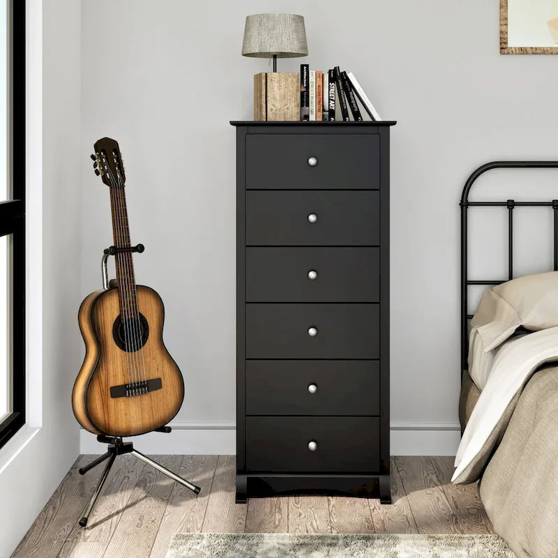 Prepac Sonoma 6 Drawer Dresser for Bedroom, Tall Chest of Drawers, Bedroom Furniture, Clothes Storage and Organizer