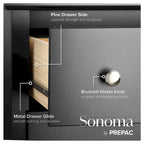 Prepac Sonoma 6 Drawer Dresser for Bedroom, Tall Chest of Drawers, Bedroom Furniture, Clothes Storage and Organizer