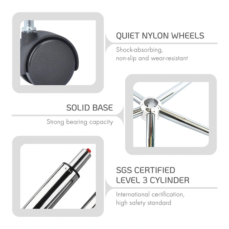 Porthos Home Tana Swivel Office Chair, Teddy Fabric, Gold Chrome Legs