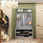 Coat Rack Hall Tree Shoe Bench Accent Furniture Entryway Living Room
