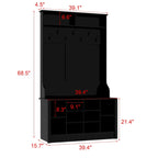 Coat Rack Hall Tree Shoe Bench Accent Furniture Entryway Living Room
