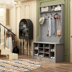 Coat Rack Hall Tree Shoe Bench Accent Furniture Entryway Living Room
