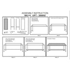 Aurelia 48 Inch Console Sofa Table, Artisanal Hammered Antique Bronze Tray Top, Industrial Black Iron Frame