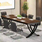 6.5FT Conference Table for 6-8 People , 78 inch Long Rectangular Seminar Table