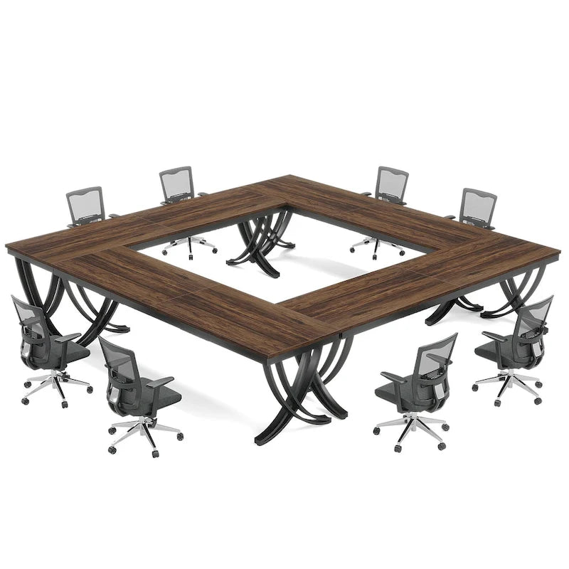 6.5FT Conference Table for 6-8 People , 78 inch Long Rectangular Seminar Table