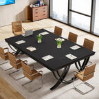 6.5FT Conference Table for 6-8 People , 78 inch Long Rectangular Seminar Table