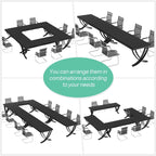 6.5FT Conference Table for 6-8 People , 78 inch Long Rectangular Seminar Table