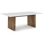 Signature Design by Ashley Isanti Light Brown/White Coffee Table - 48 W x 26 D x 17 H