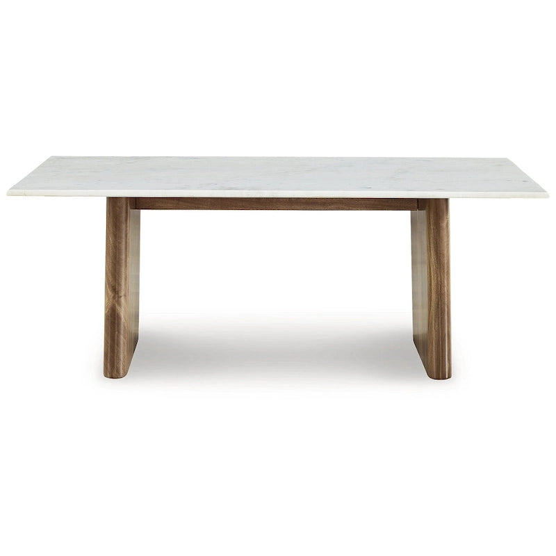Signature Design by Ashley Isanti Light Brown/White Coffee Table - 48 W x 26 D x 17 H