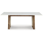 Signature Design by Ashley Isanti Light Brown/White Coffee Table - 48 W x 26 D x 17 H