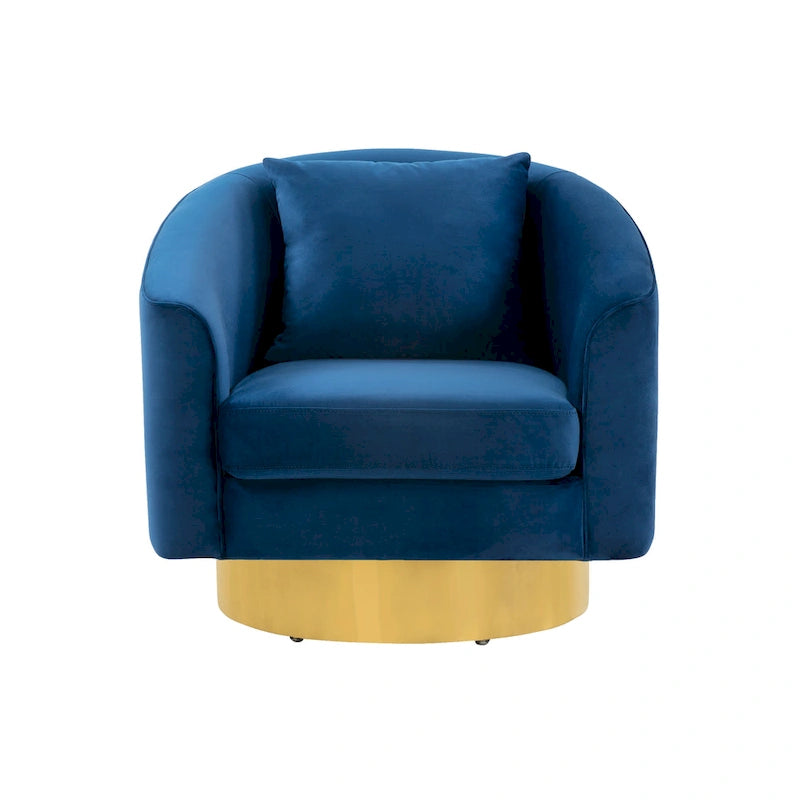 SAFAVIEH Couture Denecia Swivel Barrel Chair - 32.5  W x 32.1  L x 30.1  H - 33Wx32Dx30H