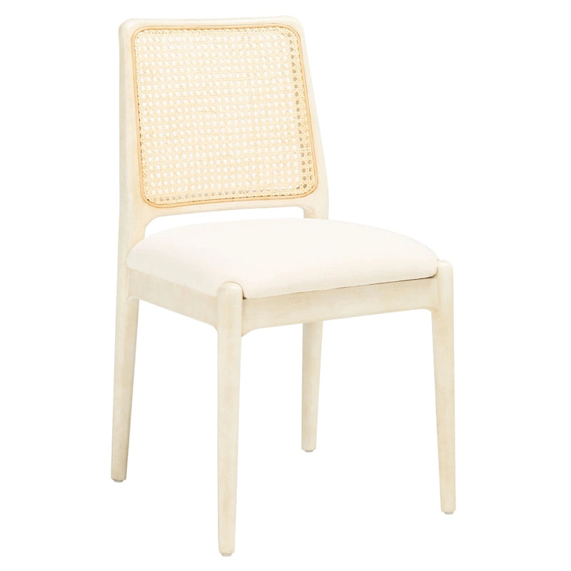 SAFAVIEH Sylva Rattan Cushion Dining Chair (Set of 2) - 19  W x 17.5  L x 32  H - 19Wx18Dx32H