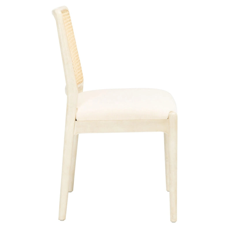 SAFAVIEH Sylva Rattan Cushion Dining Chair (Set of 2) - 19  W x 17.5  L x 32  H - 19Wx18Dx32H