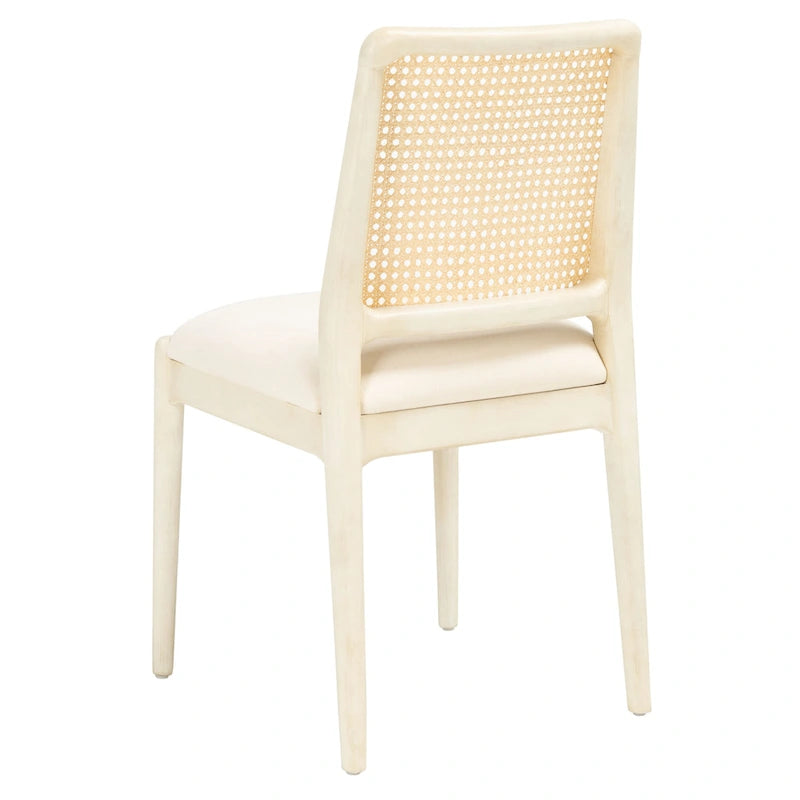 SAFAVIEH Sylva Rattan Cushion Dining Chair (Set of 2) - 19  W x 17.5  L x 32  H - 19Wx18Dx32H