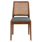 SAFAVIEH Sylva Rattan Cushion Dining Chair (Set of 2) - 19  W x 17.5  L x 32  H - 19Wx18Dx32H