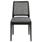SAFAVIEH Sylva Rattan Cushion Dining Chair (Set of 2) - 19  W x 17.5  L x 32  H - 19Wx18Dx32H