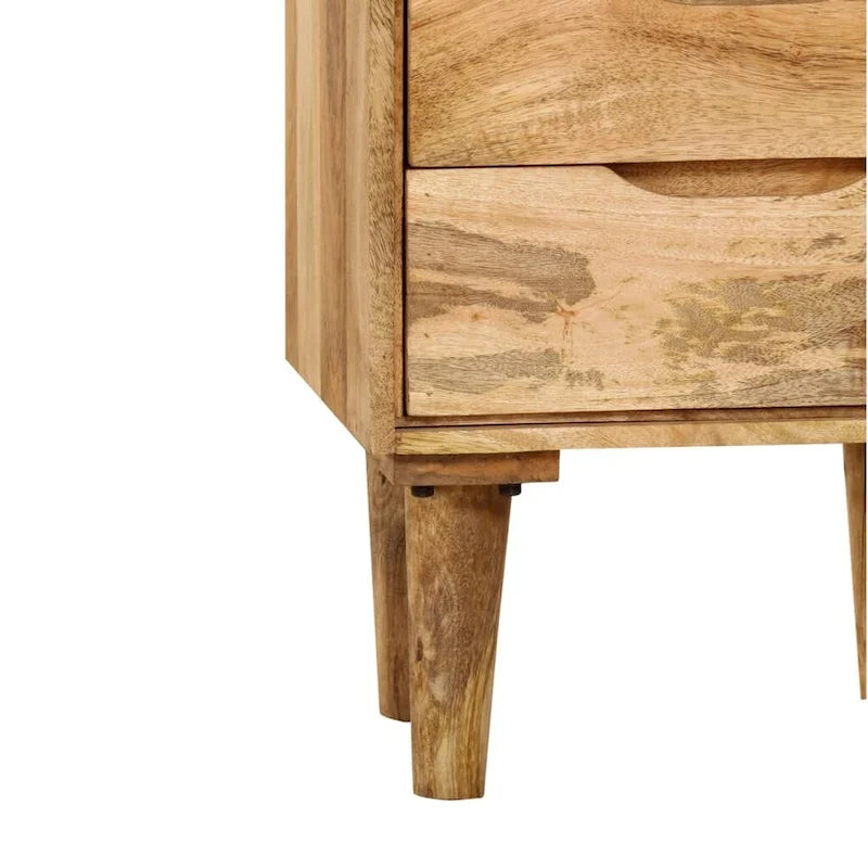 vidaXL Bedside Cabinet Solid Mango Wood 15.7 x11.8 x23.4