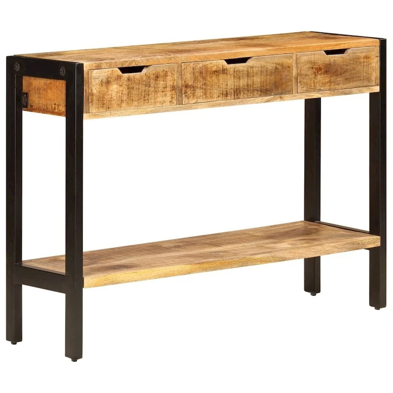 vidaXL Sideboard with 3 Drawers 43.3 x13.8 x29.5  Solid Mango Wood