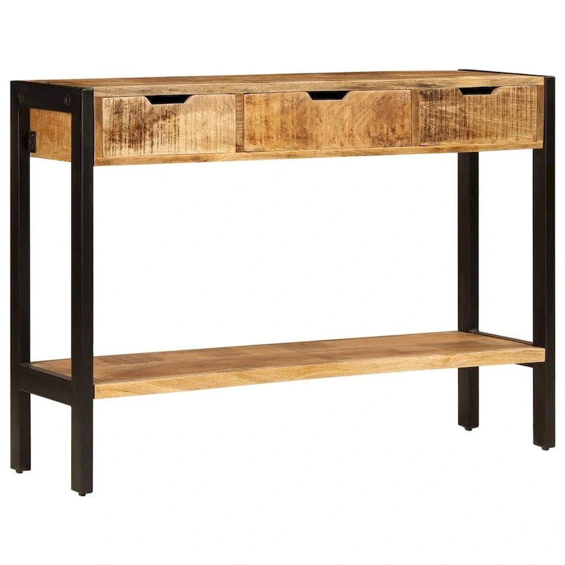 vidaXL Sideboard with 3 Drawers 43.3 x13.8 x29.5  Solid Mango Wood